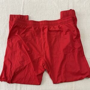 Zyia Everywhere Zipper Ankle Athletic Joggers Red Women's XXL Pants Activewear